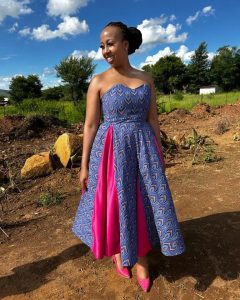 Pretty Shweshwe Traditional Dresses Designs 2024 For Wedding