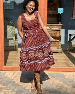 The Best Shweshwe Dresses 2024 For South African Ladies 6