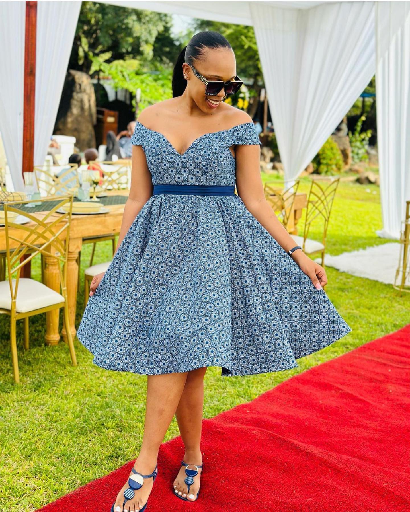 The Best Shweshwe Dresses 2024 For South African Ladies 20