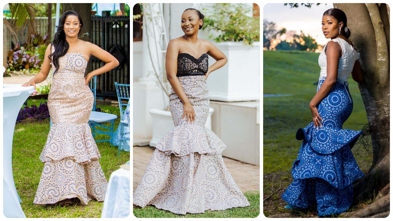 Unique Traditional Shweshwe Dresses For South African Wedding 2024