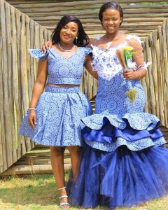 Amazing Makoti Traditional Shweshwe Dresses For Nice Ladies 2024 3
