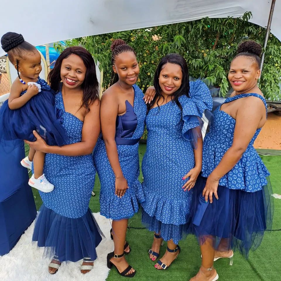 Amazing Shweshwe Dresses 2024 For South African Ladies   Amazing Shweshwe Dresses 2024 For South African Ladies 14 