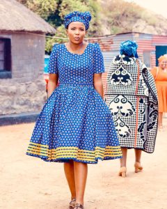 From Runways to Makoti 2024: Traditional Shweshwe Dresses Steal the Show 7