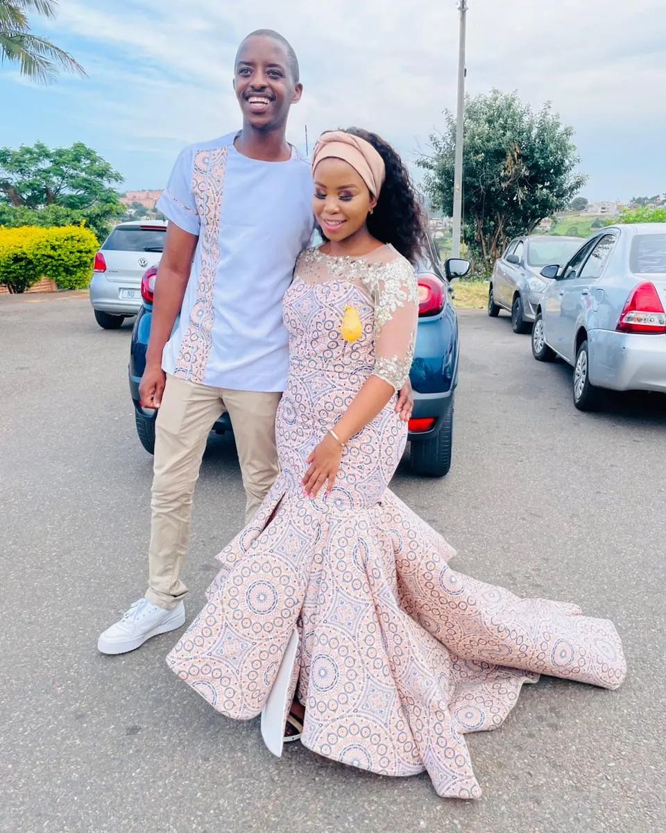 Beautiful Shweshwe Dress Ideas for Makoti's Wedding 20