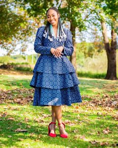 Modern Shweshwe Traditional Dresses 2024 For South African Wedding 2024 1