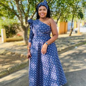 Modern Shweshwe Traditional Dresses 2024 For South African Wedding 2024 9