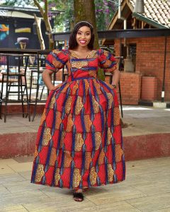 Pretty Kitenge Traditional Dresses Designs For Celebrities 2024 5