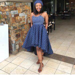 Shweshwe Traditional Dresses Designs For South African Wedding 2024 12