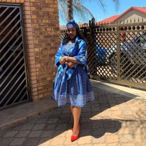 Shweshwe Traditional Dresses Designs For South African Wedding 2024 16