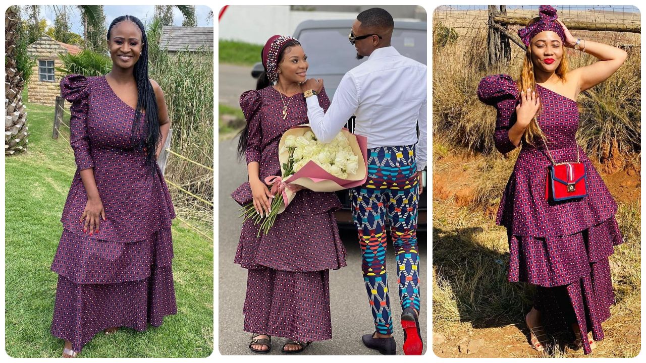 Stylish South African Tswana Traditional Dresses For Makoti 2024