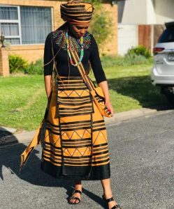 Wrapped in Xhosa Heritage: Dazzling Dress Designs that Celebrate Culture 7