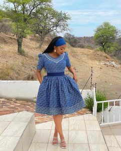 Shweshwe Elegance: Iconic Dress Designs Leading 2024's Trends